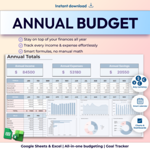 Annual Budget – Calm Blue